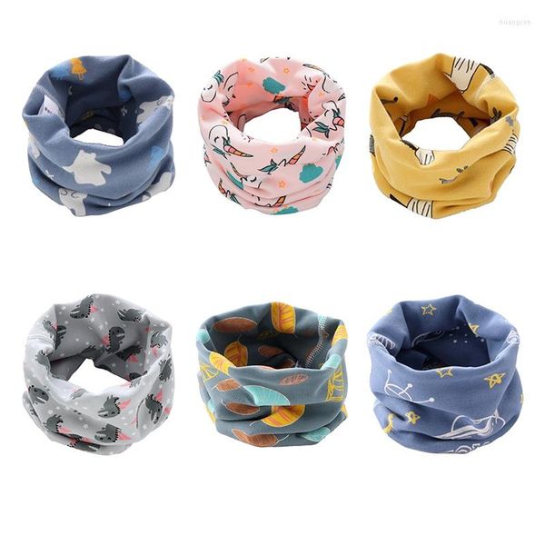 Foulards Coton Bébé Écharpe Automne Printemps Snood Enfants Garçon Fille Enfants Enfant Cou O Anneau Collier Chaud Foulard