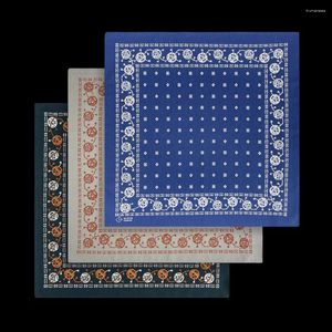 Foulards Coton Bandana Foulard Hip Hop Bleu Bande De Cheveux Cou Écharpe Sport Chapeaux Poignet Wraps Tête Carré Imprimer Mouchoir