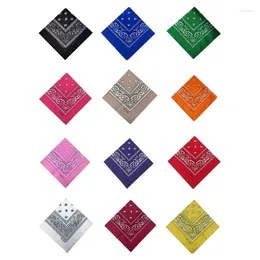 Craquins coton bandanas Neckerchief Swarf Swarf Head Hip Hop Headscarf Mandkinchs Enveloppez en plein air