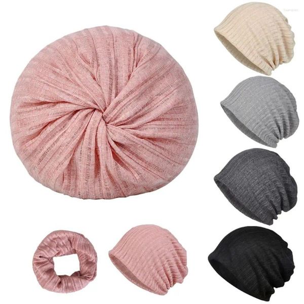 Bufandas Algodón Mujeres Sombrero Transpirable Envoltura para la cabeza Dormir Primavera Verano Sombreros Elástico Suave Femmer Cap