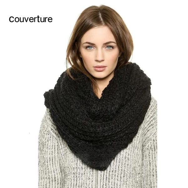 Écharpes Couverture Anneau Cercle Écharpe Femmes Hiver Infinity Cou Solide Dames Chaud Automne Doux Tricoté Snood 230928