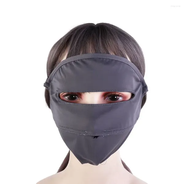 Bufandas Cubierta Protección facial Protector solar Velo Color sólido Anti-UV Máscara de conducción Womne Sombreros para el sol Gini Verano