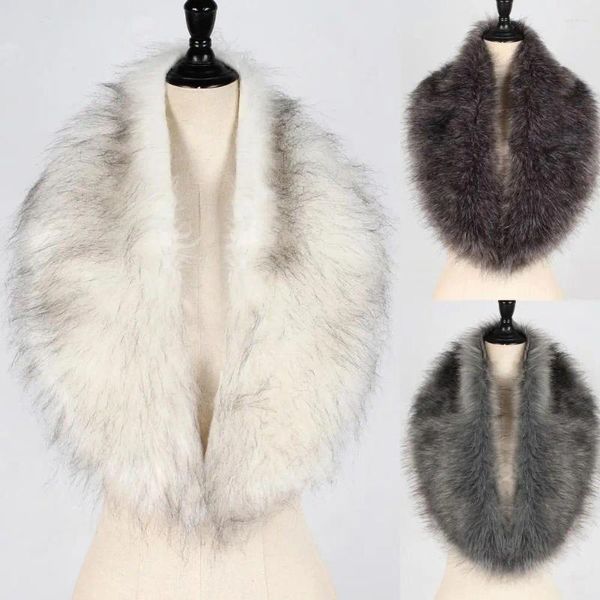 Bufandas Acogedor Cuello De Mantón Elegante Bufanda De Invierno Para Mujer Piel Sintética Esponjosa Para Calor Grueso Ligero Con Calor Decorativo