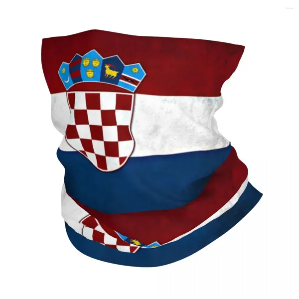 Écharpes Croatie Drapeau Bandana Cou Guêtre Imprimé Cagoules Wrap Écharpe Multi-usage Cyclisme Équitation Unisexe Adulte Respirant