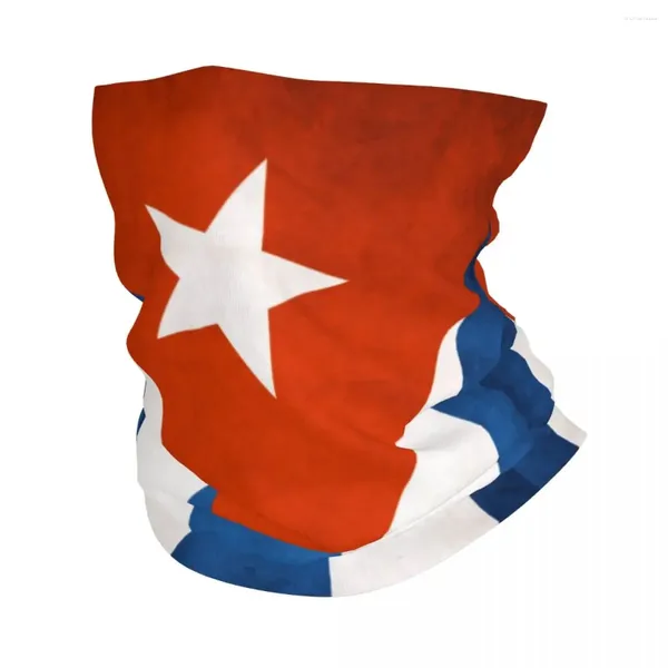Écharpes Cuba Drapeau National Cubain Bandana Cache-Cou Masque Imprimé Écharpe Multi-usage Chapeaux Cyclisme Unisexe Adulte Toutes Saisons