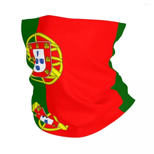 Écharpes drapeau actuel de la couverture du cou de bandana du Portugal Scarf de masque écharpe multifonctionnelle coulant unisexe adulte respirant