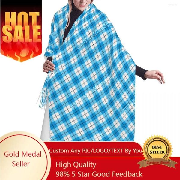 Foulards personnalisés en mouvement Sonics Shadow Motif Gland Écharpe Femmes Doux Mode Polyvalent Femelle Châle Wrap Hiver Automne