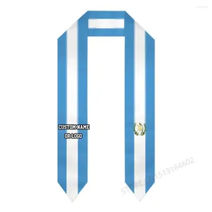 Écharpes nom personnalisé ou logo Guatemala drapeau foulard graduation volée sash étude internationale à l'étranger classe de châle de 2024