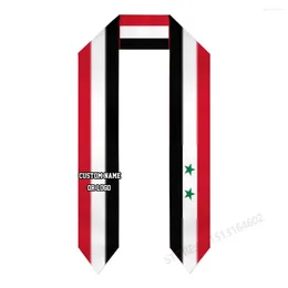 Écharrés Nom ou logo Syria Flag de graduation volet Sash Sash Study Study Classe de châle de 2024