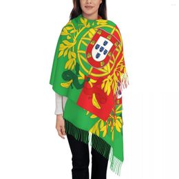 Sjaals Op maat bedrukt wapenschild Portugal Art Sjaal Mannen Vrouwen Winter Warm Portugese Vlag Sjaals Wraps