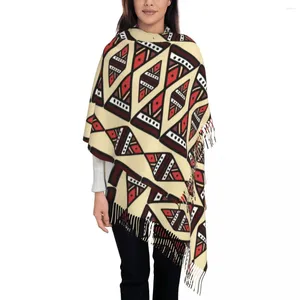 Sjaals Aangepaste Print Geometrische Kabyle Tattoo Sjaal Mannen Vrouwen Winter Warm Amazigh Tribal Berber Tapijt Sjaal Wrap