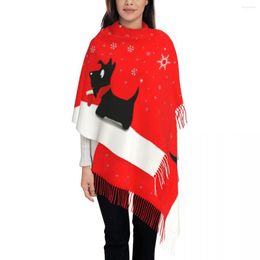 Sjaals Aangepaste print vakantie Scottie Dog sjaal vrouwen mannen winter warme Schotse terrier sjaal wrap