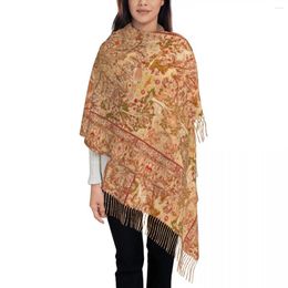 Foulards personnalisés imprimés antiques bohème turc tapis avec animaux écharpe hommes femmes hiver chaud bobo châles floraux enveloppes