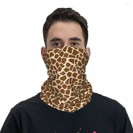 Écharpes mignonnes drôles de dessin animé girafe skin bandana cou gaiter wrap imprimé foulard masque chaud masque pêche unisexe