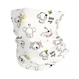 Écharpes mignons koala bandana cou gaiter imprimé nature sauvage cagoule animale enveloppe écharpe chaude chevalet unisexe l'hiver adulte