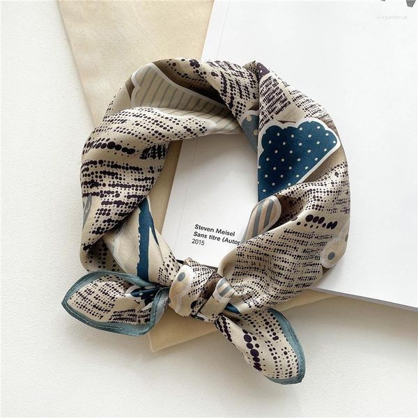 Foulards mignon foulard carré en soie bandeau femmes foulard Foulard Ana femme petit cheveux poignet Echarpe 2023