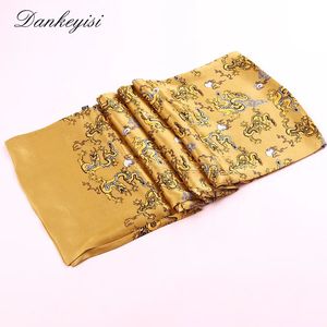 Foulards Dankeyisi Marque de luxe Longue Pure Soie Écharpe Hommes Designer Mâle Cou Haute Qualité Imprimer Hijab 230928