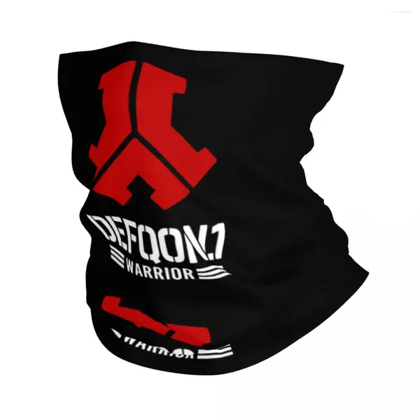 Foulards Defqon 1 Noir Bandana Cou Gaiter Imprimé Masque De Musique Écharpe Multi-usage Cyclisme Course Pour Hommes Femmes Adulte Lavable