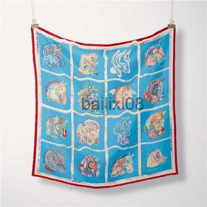 Sjaals Design Print Dames Zijden Sjaal Vierkante Hoofdband Kleine Vrouwelijke Hijab Bandana's Foulard Haarlint Kantoor Dame Zakdoek 53x53c J230703