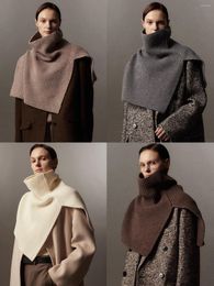 Sjaals Ontworpen Wol Gebreide Oversized Ring Mode Sjaal Wrap Houd Warme Poncho Winter Sjaal Voor Dames