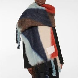 Sjaals Designer Merk Kwasten Sjaal voor Vrouwen Mannen Winter Warme Deken Sjaal Geometrische Dikker Hals Wrap Unisex Kasjmier Foulard