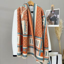 Foulards Designer pour femmes hiver cachemire foulard de soie mode double face doux thermique polyvalent long châle haut de gamme créatif