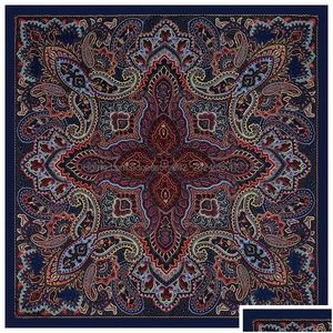 Bufandas de diseñador de bufandas 130cmx130cm Vintage Gran anacardos Shawl Swill 100 Silk Square Fashion Bandana Diseño de pañuelo Playa a Otwou