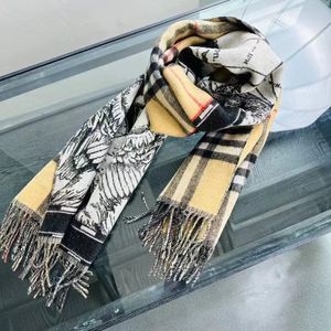 Sjaals Designer sjaal Cashmere Classic Plaid franing -sjaal voor heren dames 100% verpakkingszak luxe mode -accessoires met doos