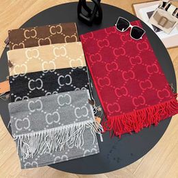 Sjaals designer sjaal voor dames kasjmier sjaal Populaire wollen G-sjaal in Europese stijl klassieke luxe dames gestreepte wrap designer sjaal echarpe sciarpa