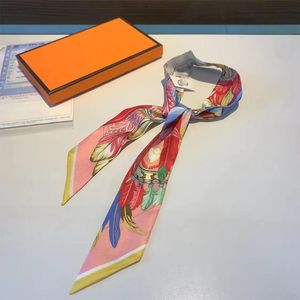 Sjaals ontwerper zijden sjaal pure zijde vers contrast kleine zijden sjaals mode haarband vrije tijd modezak decoratief 5x86cm twill zijden dubbellaags dubbelzijdige