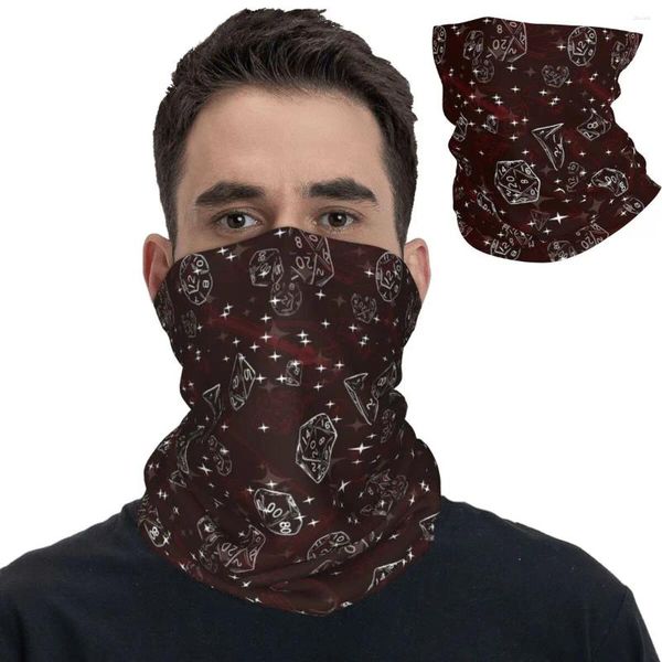 Bufandas dnd dados dados derrame cubierta de cuello de pañuelo impreso balaclavas mascarilla de masa bufanda cálida conducción para hombres mujeres adultos transpirable