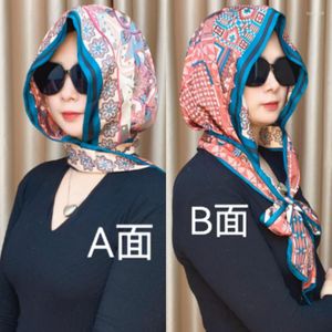 Foulards Double Couche Double Face Turban Crème Solaire Serviette Mode Ruban Chapeau Été Plage Vacances Bandeau Femme Sport En Plein Air