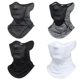 Foulards anti-poussière Voile de protection solaire Soie Coupe-vent Visage Gini Masque Femmes Décolleté Mesh Hommes Pêche Été