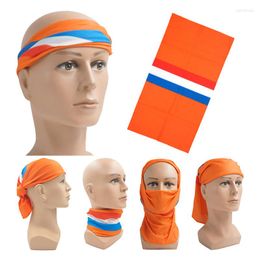 Sjaals Dutch Flag Bandana Men/Women Magic Head Scarf Nederlands National Day Headband Army Soldier Camping Cycling Balaclava Mask