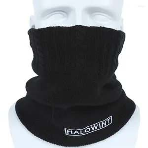 Bufandas Elástico Tejido Cuello Calentador Invierno Tubo a prueba de viento Bufanda para hombres Bandana Máscara Suave Media cara Cubierta Snowboard Gaiter Mujeres