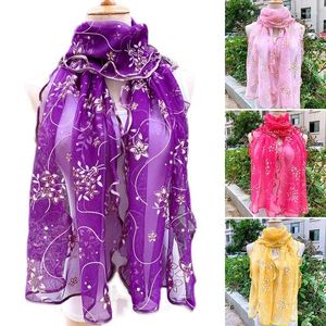 Sjaals Elastisch Gedrukt Bloem Zijde Lang Hout Oorrand Sjaal Hoofdbanden Luxe Design Foulard Hijab Wraps Y2k Kledingaccessoires