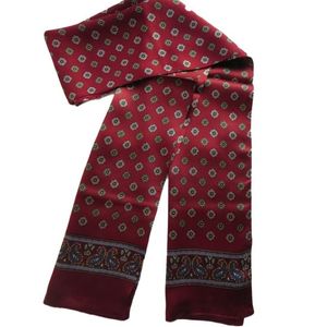 Foulards élégants hommes 100% foulard de soie double couche longue foulard bleu rouge brun225g