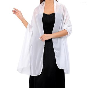 Sjaals Elegante Vrouwen Effen Chiffon Sjaals Mooie Lichtgewicht Bruiloft Sjaal Huidvriendelijke Wraps Capes Feestdecoratie Sjaal