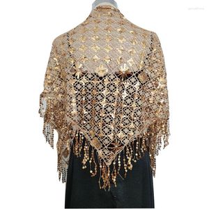 Foulards Femmes Élégantes Triangle Paillettes Robe De Soirée Châle De Mariée Demoiselle D'honneur De Mariage Boléros Capes Lady Glands Parti Châles Et Wraps