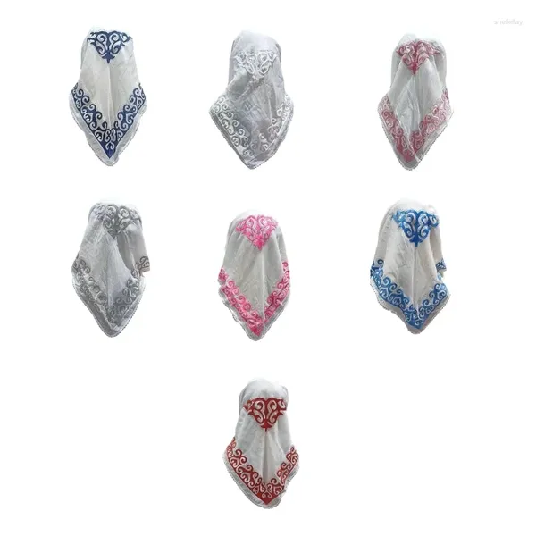 Foulards Foulard de dentelle de broderie pour bandana d'été avec dames cathédrale prier fournitures anti-soleil