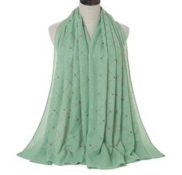 Écharpes EST Glitter Hijabs musulmans châles femmes coton fashcarf mode grande taille tête enveloppe les turbans Foulard 1pc RetailScar1503994