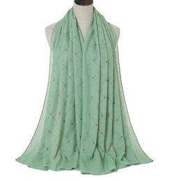 Écharpes est des paillettes musulmanes hijabs châles femmes coton fashcarf mode grande taille tête enveloppe turbans Foulard 1pc RetailScar2187302