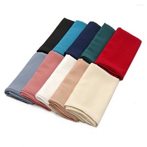 Foulards Est plaine mousseline froissée point Pom Hijabs châles mode musulmane foulard Turbans Bufandas tête enveloppes Snood