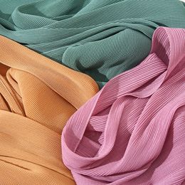 Foulards est plissé bulle en mousseline de soie instantanée hijabs plaine froissé châles écharpe dame de haute qualité doux épais enveloppes musulmanes 18085cm 230922