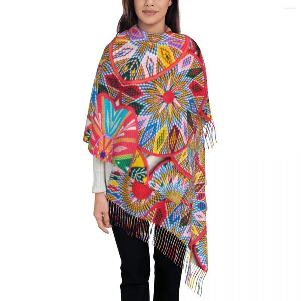 Bufandas Platos etíopes Sefed Bufanda Mujeres Invierno Otoño Cashmere Chales Envoltura Arte africano Tradicional Largo Mantón grande Ropa diaria