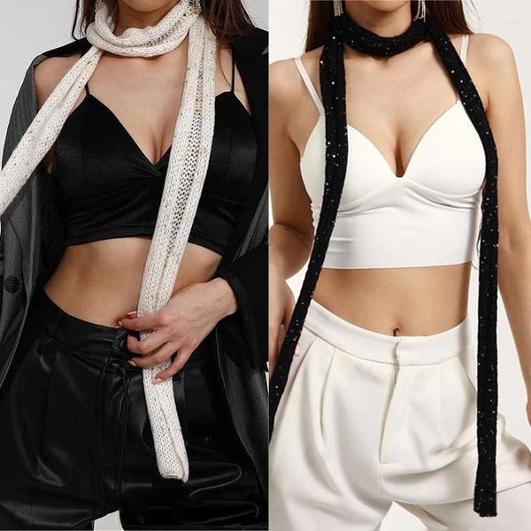 Écharpes européennes et américaines INS Style coréen Designer écharpe tricotée mode féminine polyvalente Cool Y2K filles DJ