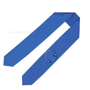 Écharrés drapeau de l'Union européenne 180 15cm La ceinture de graduation a volé une écharpe double face pour l'étude à bord de la classe internationale de 2024