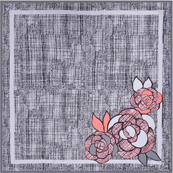 Écharpes mode Camellia en soie écharpe grandes fleurs châle imprimé numérique 130 mouchoir carré cadeau féminin cadeau