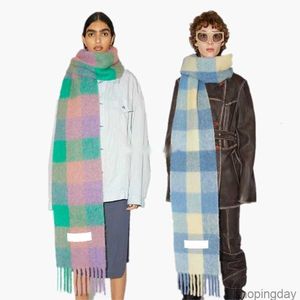 Bufandas Moda Europa Último otoño e invierno Multi Color Espesado Plaid Bufanda de mujer ACS con mantón extendido Pareja