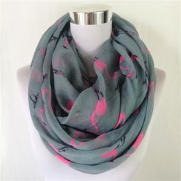 Sjaals mode flamingo print ring sjaal bufandas invierno mujer foulard hiver femme dier warme oneindigheid voor vrouwen